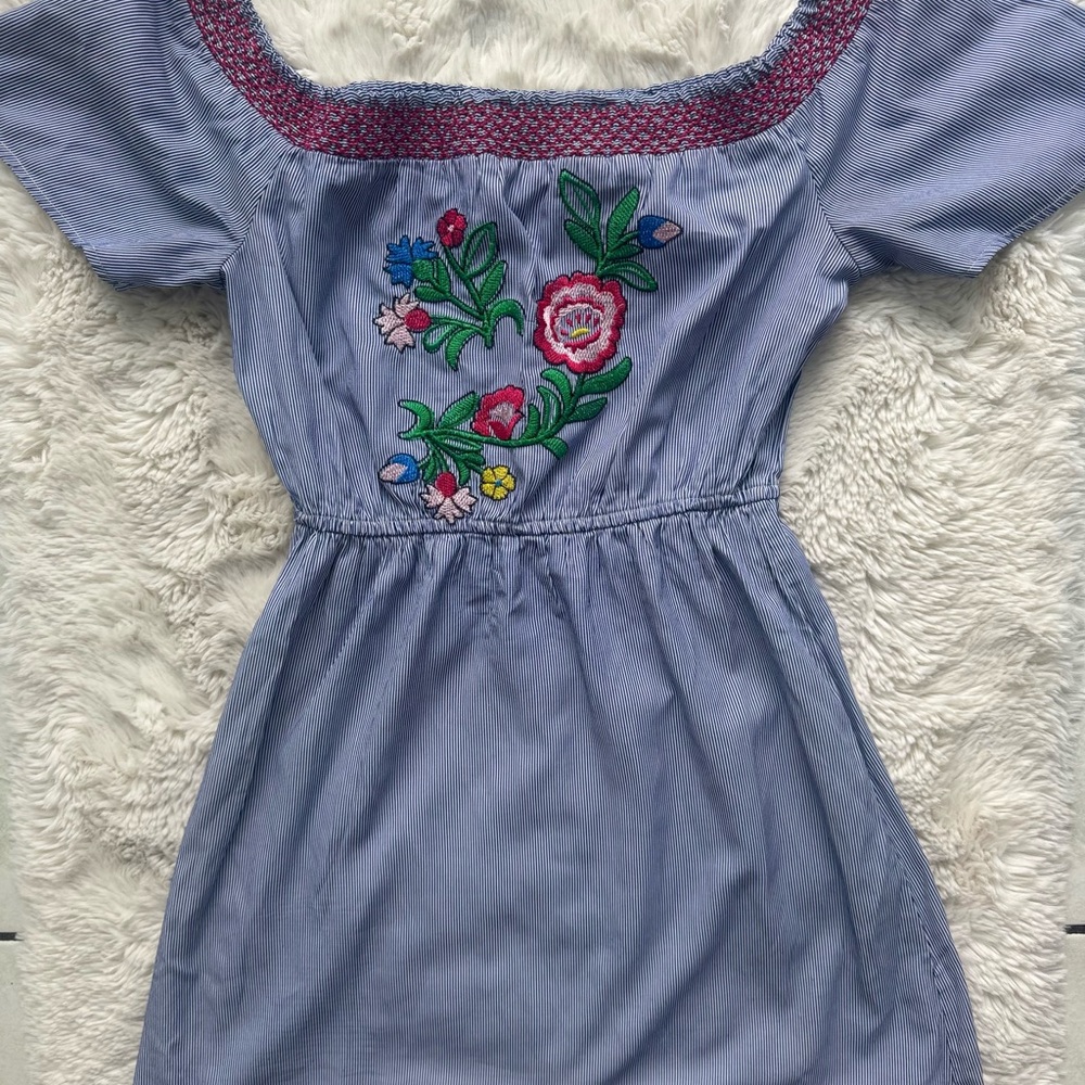 Floral Embroidered Off Shoulder Dress – Boutique Piece, Size S